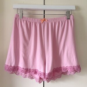 Flora Nikrooz Revolve Blush Pink Lace Trim Sleep Shorts Size XL